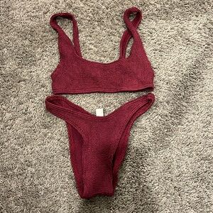 Bond-eye Burgundy Bikini Set